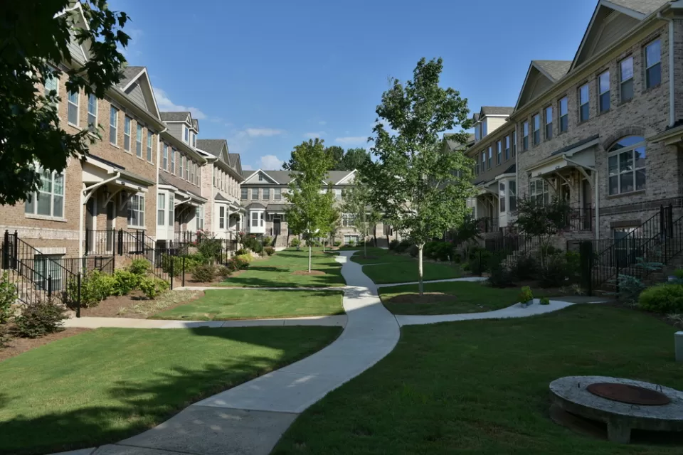 Townhomes in suburban Atlanta, Georgia